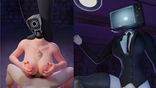 Tv woman заставляет Camera Girl Трахать меня своими сиськами. SKIBIDI PORN. Господи, прости меня... порно